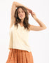 Top in cotton thin straps with a V-neckline